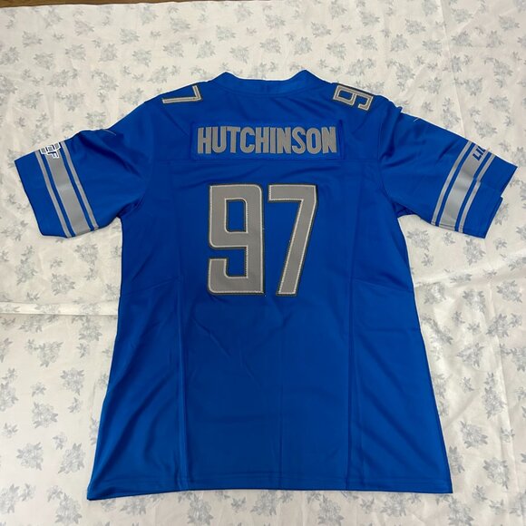 NFL Aidan Hutchinson Detroit Lions Nike Dri Fit Nfl Elite #97 Jersey - Picture 6 of 6